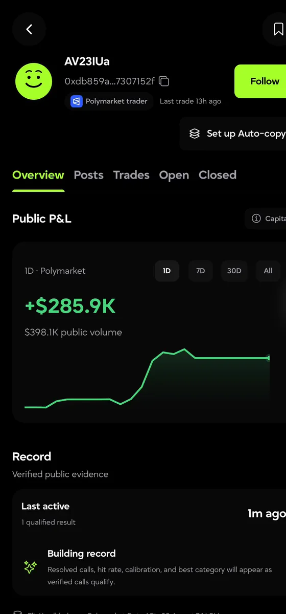 FlipX verified public trader Record on mobile